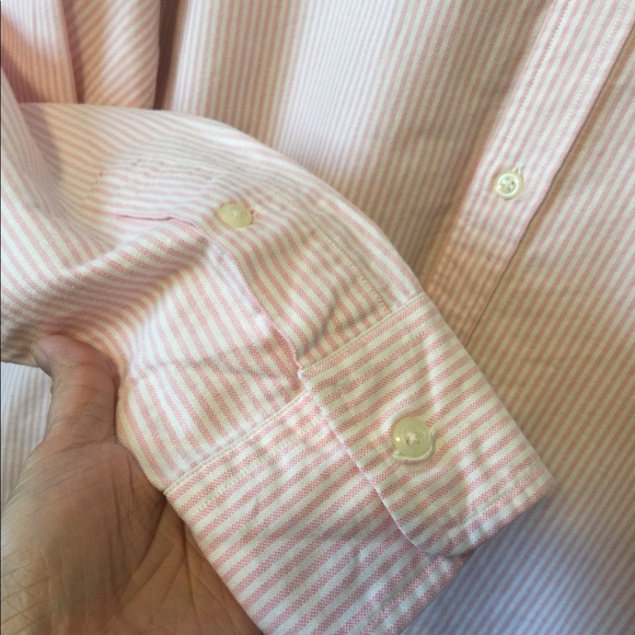 RALPH LAUREN VINTAGE PINK STRIPES BUTTON DOWN - Picture 5 of 6
